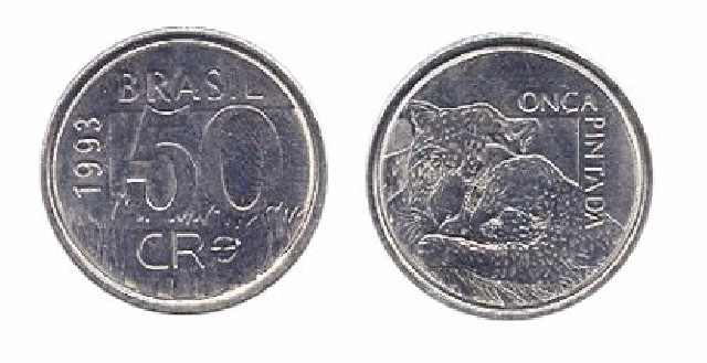 Moeda antiga de 50 crs